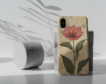 Vintage Rose Reverie Phone Case / Phone Cover Retro Red Floral Design - iPhone & Samsung