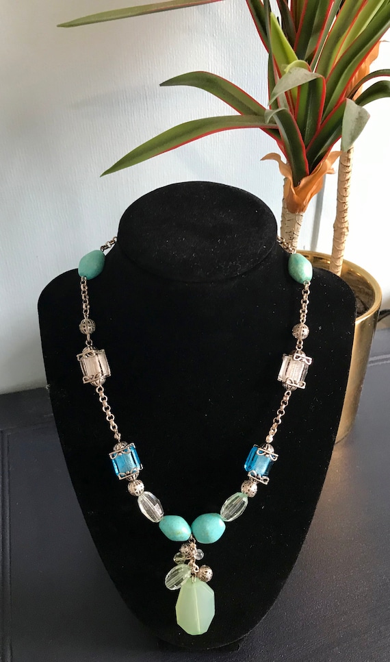 Avon Turquoise Colored Necklace - image 2