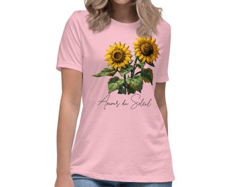 Women's Relaxed T-Shirt Sunflower02 Amour du Soleil 007