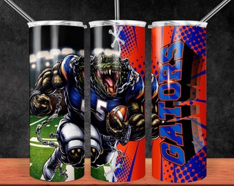 Gator 20oz Skinny Tumbler Sublimation Designs, 20oz Skinny Tumbler for Straight Png, Tumbler Wrap PNG Digital Download