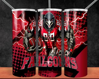 Falcon 20oz Skinny Tumbler Sublimation Designs, 20oz Skinny Tumbler for Straight Png, Tumbler Wrap PNG Digital Download
