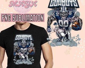 Cowboy  Mascot PNG Sublimation,  Team Clipart, Printable Design, Game Day Shirt, Sport Dad PNG,  Mom Gift