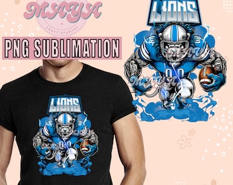 Lion  Mascot PNG Sublimation,  Team Clipart, Printable Design, Game Day Shirt, Sport Dad PNG,  Mom Gift