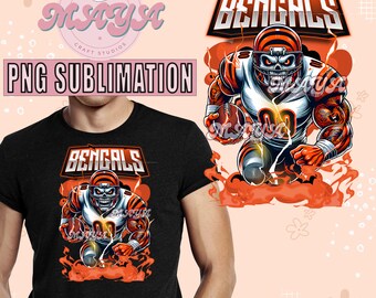 Sublimación PNG de la mascota de Bengala, imágenes prediseñadas del equipo, diseño imprimible, camisa del día del juego, PNG de papá deportivo, regalo de mamá