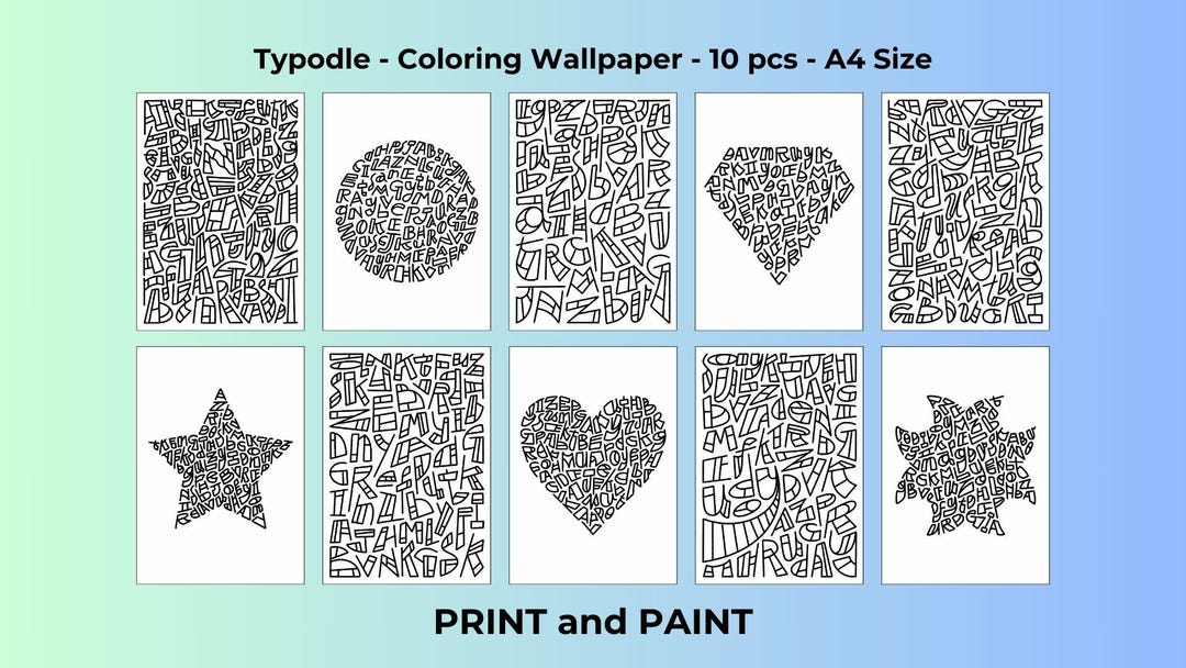 10 Unique Printable Coloring Pages | Instant Download | Perfect for All ...