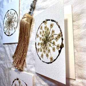Cartão comemorativo com flores prensadas, cartão postal com flores prensadas, folhas, cartões artesanais com plantas prensadas