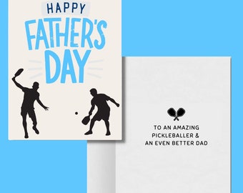 Happy Father's Day Pickleball Dad Greeting Card