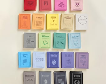 Modern Colorful Classic Board Games Bookshelf Design