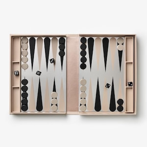 Modern Backgammon Set (Beige/Clear), Modern Board Games