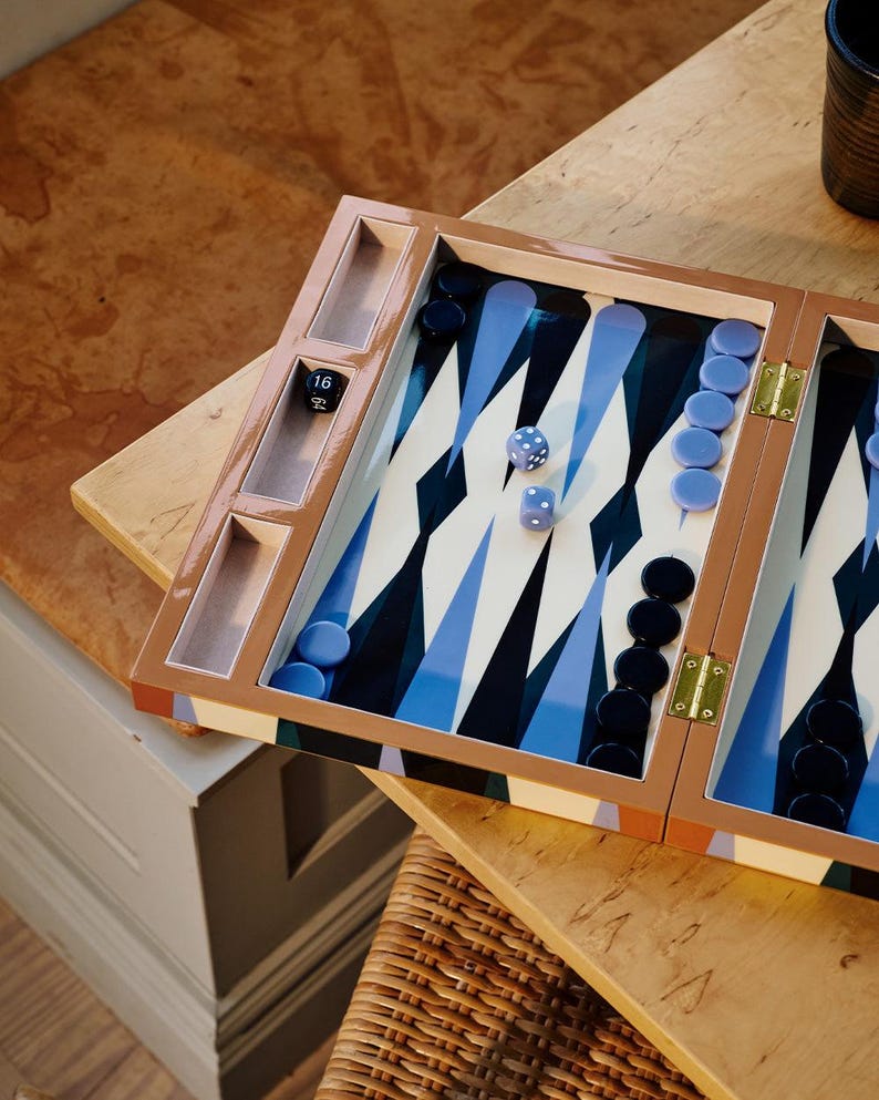 Modern Backgammon Luxury Lacquered Backgammon Set, Modern Coffee Table Games - Etsy