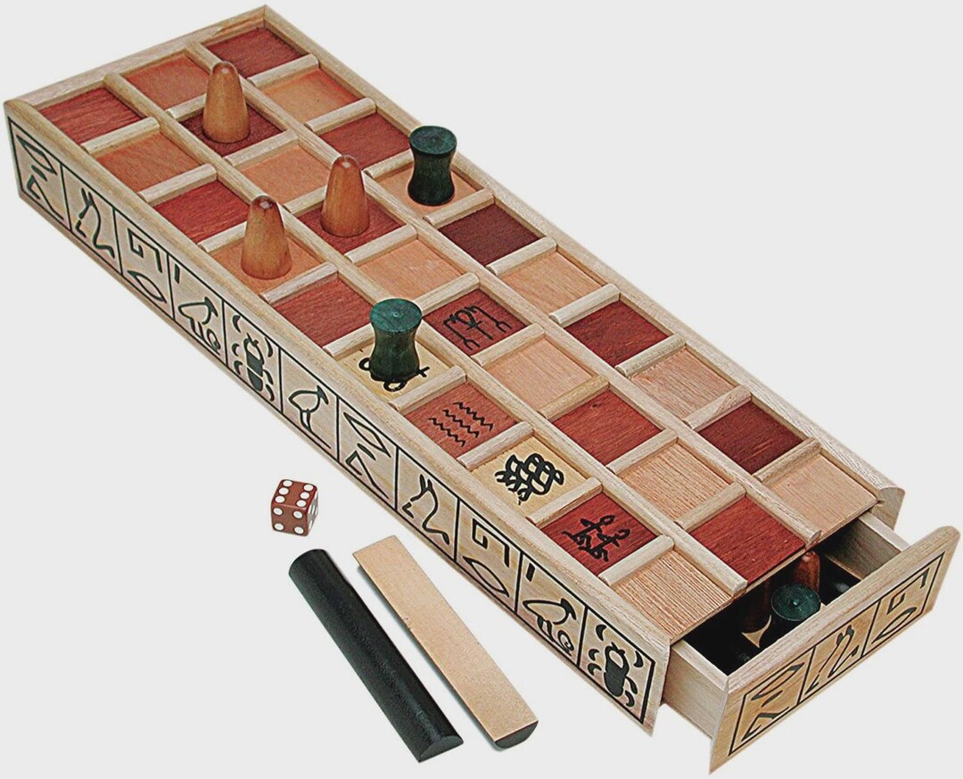 Wooden Senet Board Game, Classic Ancient Games - Etsy