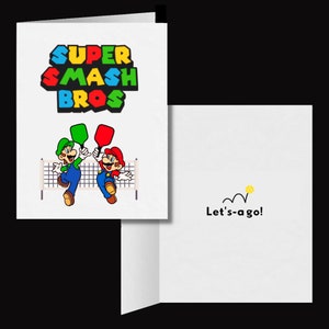 Super Smash Bros Pickleball Grußkarte, niedliches lustiges Pickleball Geschenk, einzigartige Karten für Pickle Ballers für Geburtstage, Valentinstage und Feiertage