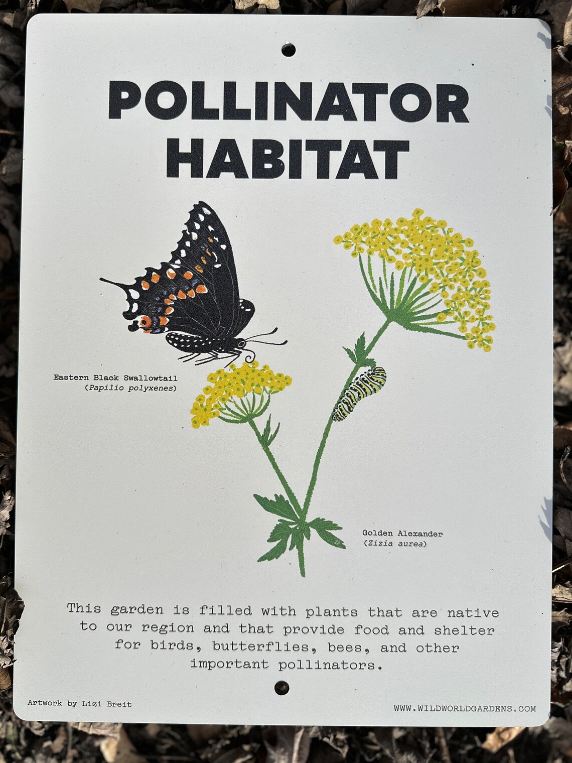 Native Plant Garden Sign | Pollinator Habitat Sign | Pollinator Garden ...