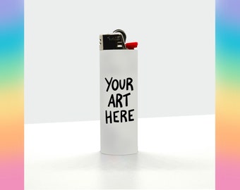 Custom Bic Lighter | Personalized Artwork Lighter | Bespoke Logo Lighter | Customized Photo Artwork Logos Event Wedding Favors