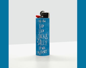 Blink 182 Lighter | I Miss You Lyrics Art | We Can Live Like Jack and Sally | Blink 182 Punk Emo Fan Gift Bic lighter