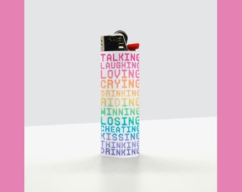 The L Word Bic Lighter | Lesbian Humor Lighter | Queer Pride The L Word Theme Song Lighter | Color Options Available Black Pink Rainbow