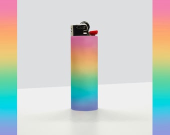Pastel Rainbow Ombre Lighter | Pride Bic Lighter | LGBTQ+ Lighter | Gay Pride Rainbow Lighter | Pastel Rainbow Subtle Pride Merch