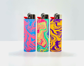 Pride Flag Swirl Design Bic Lighter | LGBTQ+ Lighter | Rainbow Queer Trans Nonbinary Unique Patterns | Custom Pride Flag Swirls Available