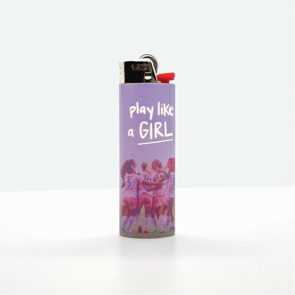 Angel City FC Fan Lighter | AFC Play Like a Girl Bic Lighter | Los Angeles Sports Angel City Soccer Team | Women's Sports Feminist Lighter