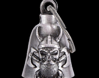 Viking Axes 3D Motorcycle Guardian Bell: Good Luck Gremlin Biker Charm