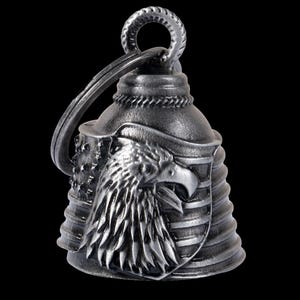 USA Flag Eagle Motorcycle Bell: 3D Guardian Biker Bell