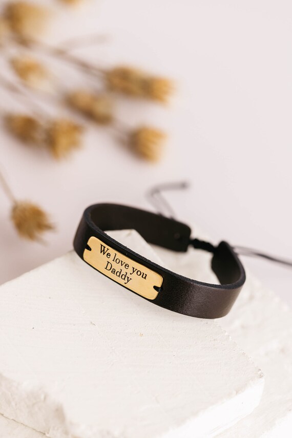 We Love You Dad Engraving 18k Gold/silver Plated Brass on