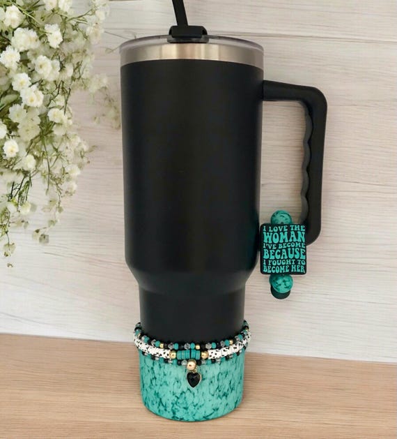 Decorated tumblers, tumbler charms and accessories