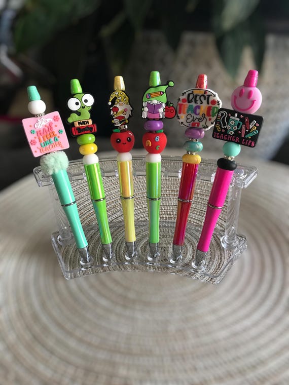 Beaded teacher pens, beaded pens, teacher accessories, teacher gifts