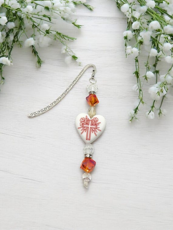 Handmade beaded bookmark, book accessories