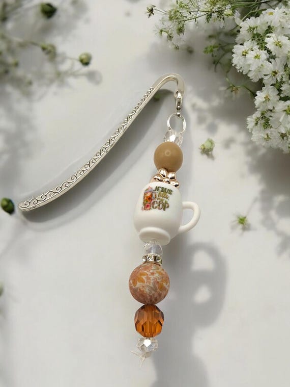 Beaded bookmark, book accessories, Bible accessories
