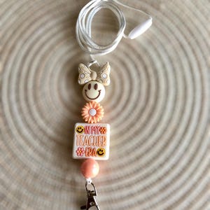 Cordón de cuentas para profesores, cordón de cuentas, accesorios para profesores, accesorios de cuentas