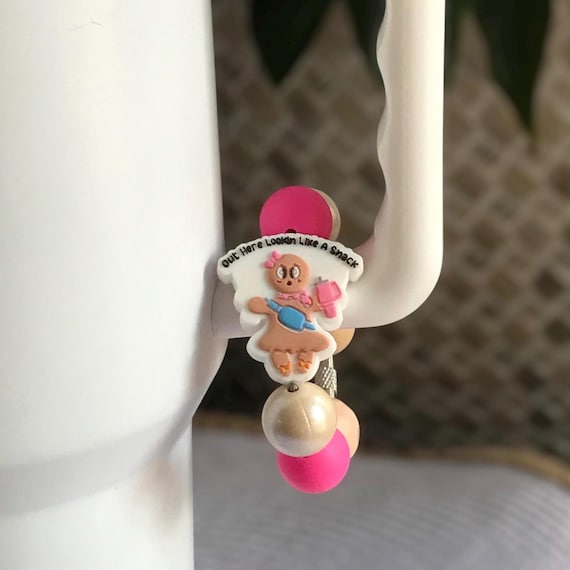 Gingerbread cup charm, Christmas tumbler charms, tumbler charms, Stanley cup charm, tumbler accessories, Stanley cup accessories