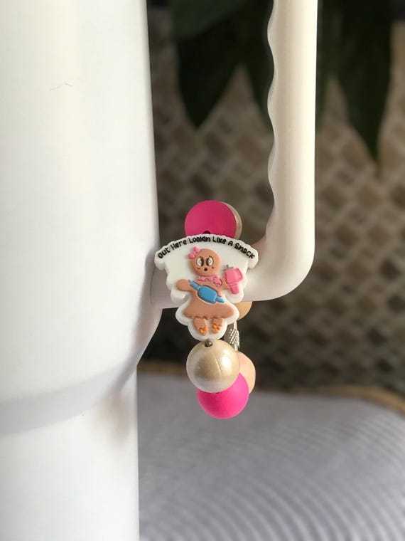 Gingerbread cup charm, Christmas tumbler charms, tumbler charms, Stanley cup charm, tumbler accessories, Stanley cup accessories