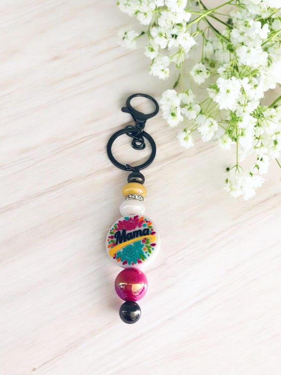 Beaded Mama keychain