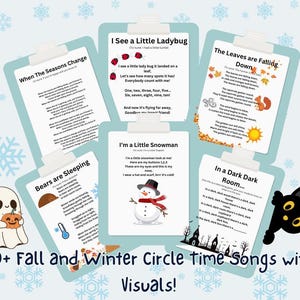 20+ Fall and Winter Circle Time Songs with Visuals