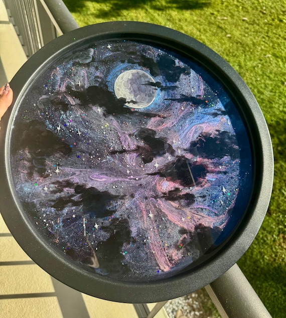 Gothic Galaxy Resin Table – Handcrafted Cosmic Art Coffee Table