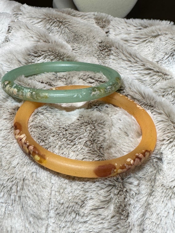 vintage bangles acrylic vintage  bracelets from t… - image 1