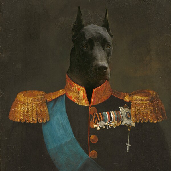 Custom Royal Pet Portrait, Royal Dog Painting, Pet Lover Gift, Royal Portrait, Pet Portrait Gift, Animal Painting, Wall Decor, Renaissance