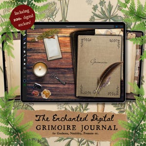 Libro digitale delle ombre per GoodNotes 2026, pianificatore digitale delle streghe e diario grimorio