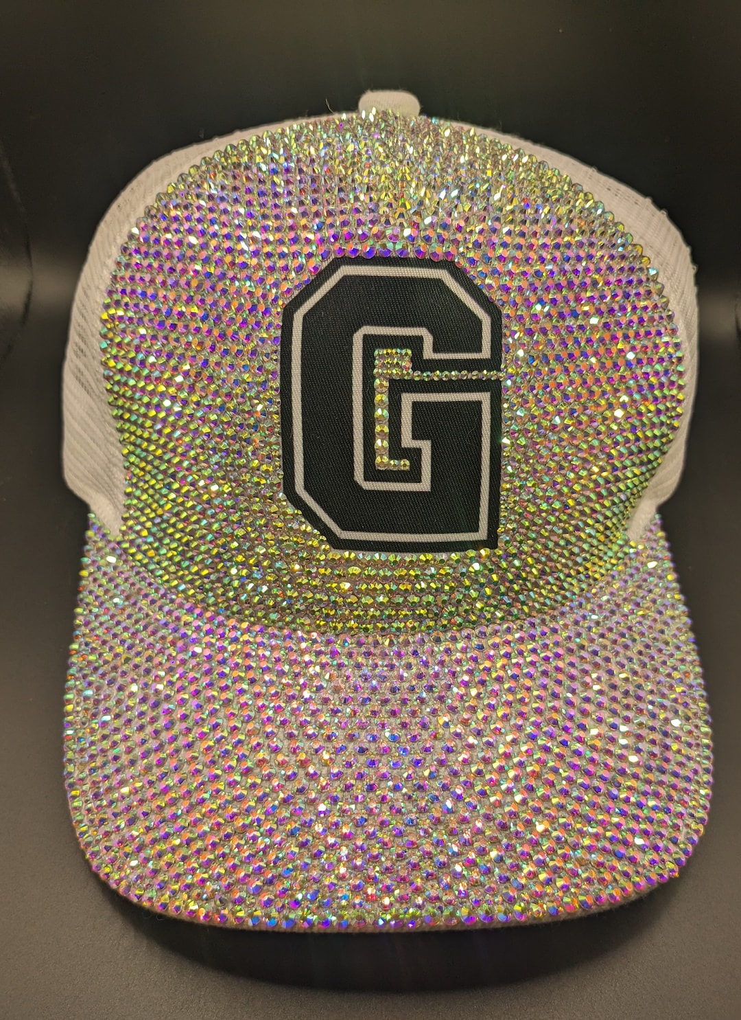 Rhinestone Trucker Hat With Initial Letter of Your Choice. Comes in 2 ...