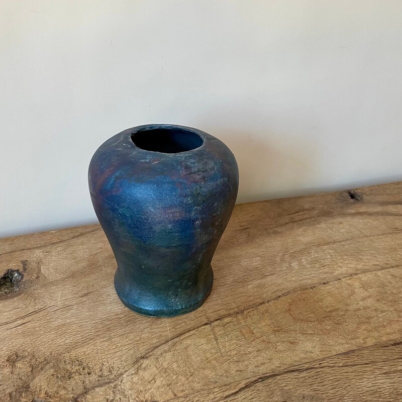 Raku Vase - Etsy