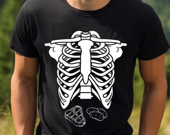 Steak & Potatoes Skeleton Halloween Shirt | Adult halloween costume dad halloween t-shirts teacher halloween shirt pregnancy reveal for dad
