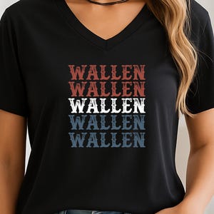 Wallen Vneck | Country music tee, country singer shirt, Country Music, Festival TShirt, Concert Apparel, Music Lover Gift, Concert