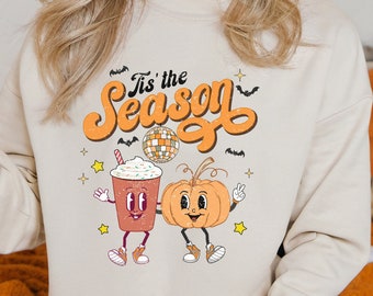 Retro Fall Pumpkin Spice Girl Sweatshirt Autumn Pumpkin Patch Its Fall Yall Tis The Season Shirt Gift Happy Fall Yall shirt pumpkin patch