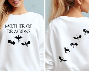 Mother of Dragons Hoodie | book lover gift GOT shirt GOT gift HOTD got clothing geek nerd gift book lover gift medieval shirt dracarys