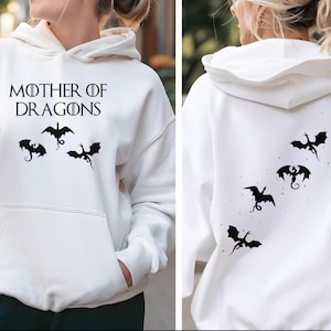 Mother of Dragons Hoodie | book lover gift GOT shirt GOT gift HOTD got clothing geek nerd gift book lover gift medieval shirt dracarys