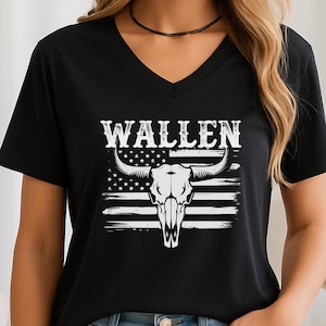 Wallen V-Neck Shirt| Country music, country singer, Country Music, Festival Shirt, Concert Apparel, Music Lover Gift, Concert, Hardy