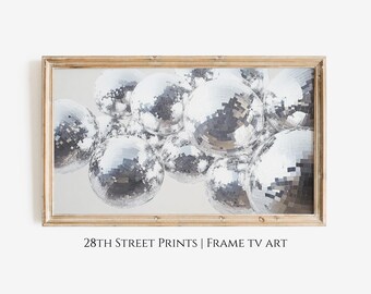 Disco Ball Frame TV Art: Holiday Winter Wallpaper (Digital Download)