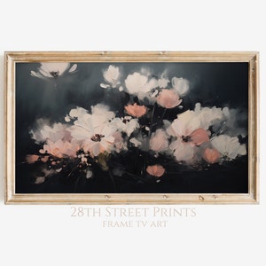 Frame TV Spring Art, Moody Blooms Painting, Spring Digital Download, Digital Download Frame TV, Samsung Frame TV Art Spring Art Frame Tv