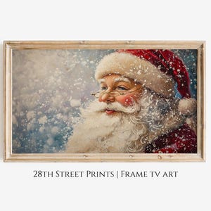 Frame Tv Art Vintage Santa Claus, Colorful Christmas Santa Painting, Digital Download, TV wallpaper, Christmas Decor Winter Frame TV art 4k